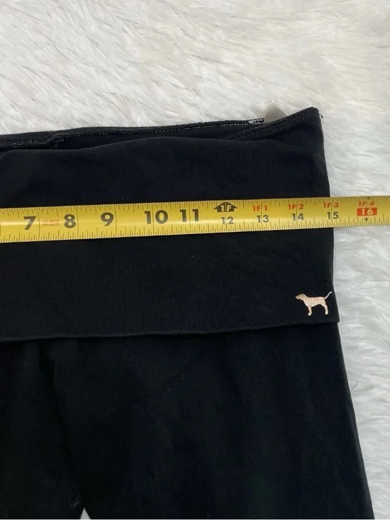 Victoria's Secret Pink Yoga Pants Medium Fold Over Bling Rhinestone Legging Y2k - Picture 8 of 9